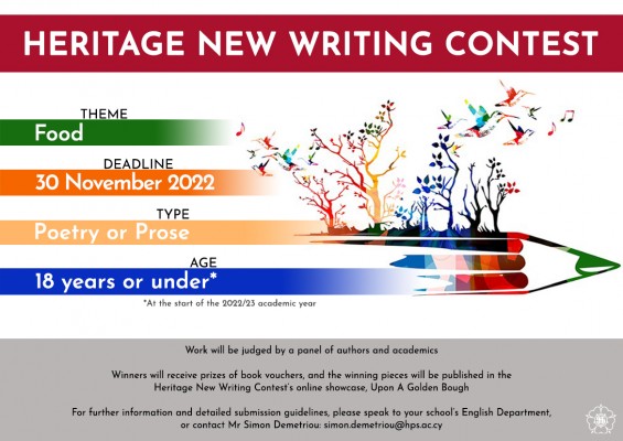 Success in The Heritage New Writing Contest